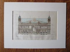 New York Hippodrome, 6th Ave, NY, 1905, F. Thompson, Original Plan Hand Colored