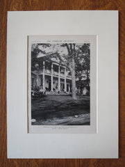 S.H.P. Pell, Esq. House, Fort Ticonderoga, NY, Alfred Bossom, 1921, Lithograph