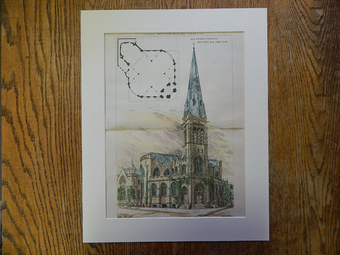 All Angels Church, West End Ave, NY, Snook, Architect, 1890, Original Plan
