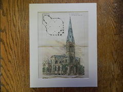 All Angels Church, West End Ave, NY, Snook, Architect, 1890, Original Plan