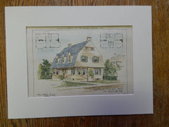 House, John Low, Chelsea, MA, Steven Cobb, Archt., 1890, Original Plan
