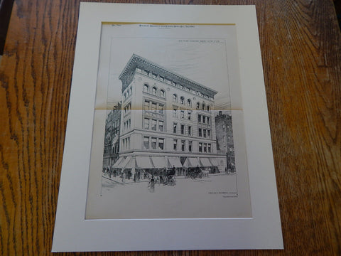 Store, Shreve Crump & Low, Boston, MA, Winslow & Wetherell, 1890, Original Plan.