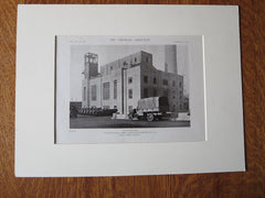 US Army Supply Base, Power Bldg, Brooklyn, NY, Cass Gilbert, 1919, Lithograph