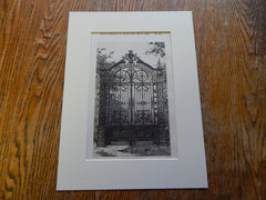 Grille Louis, Lord James Duncan, Paris, France, 1890. Original Plan