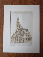 St. Etienne, Paris, 1881, Original Plan. Maxwell Wrigley