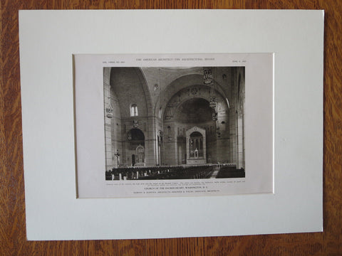 Church/Sacred Heart, Chancel, Washington DC, Murphy & Olmsted, 1923, Lithograph