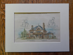House, Charles Cutler, Kahdena Park, Morristown, NJ, 1890, Original Plan