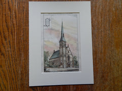 St Denis RC Catholic Church, Lockport, Illinois, 1880, Egan & Hill, Original Plan