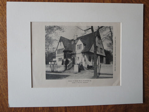 Frank Nellis House, Evanston, IL, Russell S. Walcott, 1924, Lithograph