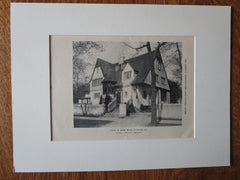 Frank Nellis House, Evanston, IL, Russell S. Walcott, 1924, Lithograph