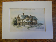 Cottage on grounds of Country Club, Baychester, NY, 1890, Original, Hand Colored