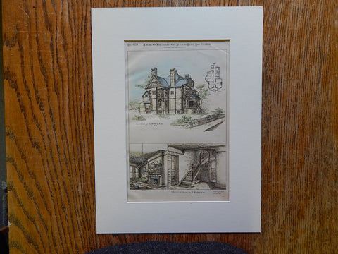 Residence of E B Ward, Newark, NJ, 1885, A Morris Sluckert, Architect, Original
