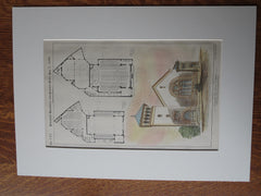 Grace M.E. Church, 1890, Original Plan, J. C. Cady & Co, Architects