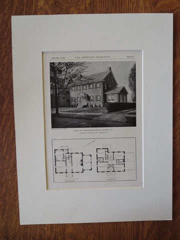 Joseph McDonough House, Newark, NJ, Simpson & Rolston, 1928, Lithograph