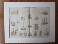 Sketches of Obelisks, 1881, Original Plan