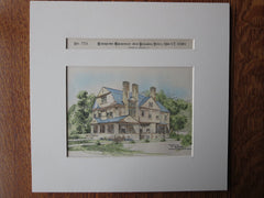 J. Michaels House, Rochester, NY, 1890, Original Plan. Rogers, Sturges & Stern