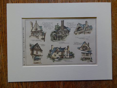 Sketches, Commonwealth Avenue, Brookline, Boston & More, Massachusetts, 1885, Original Plan