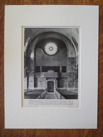 Chapel of St. Catherine, St. Paul, MN, H.A. Sullwold, 1929, Lithograph