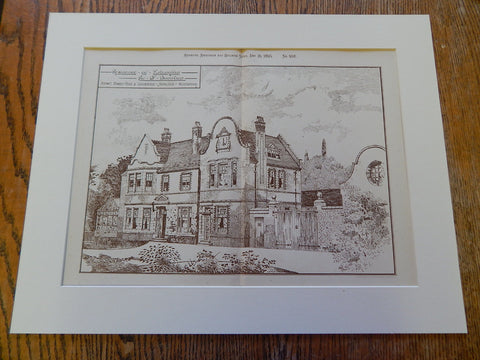 D. Donovan Residence, Erdington. Essex, Nicol & Goodman, 1893, Original Plan.