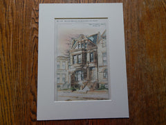 George Andrin Residence, Chicago, IL, J. Addison, Archt., 1886, Original Plan