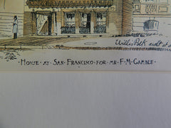 House, F M Gamble, San Francisco, CA, W Polk, Architect, 1890, Original Plan