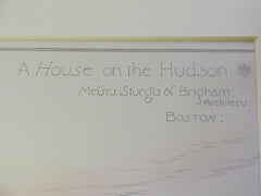 House on the Hudson, 1880, Sturgis & Brigham, Architects, Original