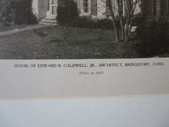 Edward B. Caldwell House,Bridgeport, CT, E. B. Caldwell, Arch., 1924, Lithograph