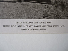 Chapin Pratt House, Lawrence Park West, NY, Bates & How, 1921, Lithograph