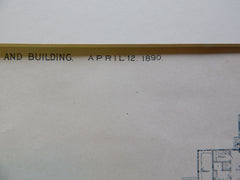 House, Charles Cutler, Kahdena Park, Morristown, NJ, 1890, Original Plan