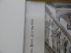Staircase, Hall Place, England, UK, 1880, George Devey, Archt., Original Plan