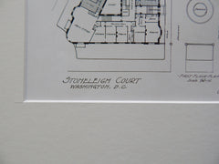 Stoneleigh Court, Washington DC, James Hill, Arch., 1909. Original Plan