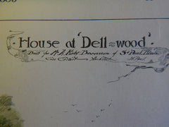 House at Dellwood, A Kirby Barnum, St Paul, MN, 1885, Cass Gilbert, Original