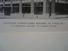 Lacassion Laboratories, St. Louis, MO, P.J. Bradshaw, Arch., 1918, Lithograph