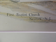 First Baptist Church, Newark, NJ, Lamb & Rich, Architects, 1890. Original Plan