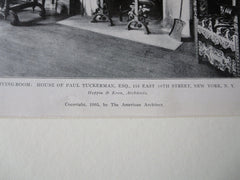Paul Tuckerman House, 115 E 69th St, New York, Hoppin & Koen, 1905, Lithograph