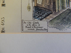 Clock, Office of Russell & Huidekoper, Architects, Worcester, MA, 1885, Original