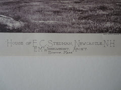 E. C. Stedman House, Newcastle, NH, E.M. Wheelwright, 1884, Lithograph