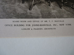 Johns-Manville Boardroom, NY, Ludlow & Peabody, 1924, Lithograph