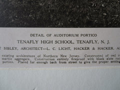 Tenafly High School, Portico, Tenafly, NJ, Ernest Sibley, 1923, Lithograph
