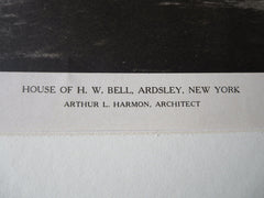 H.W. Bell House, Ardsley, NY, Arthur Harmon, Archt., 1921, Lithograph
