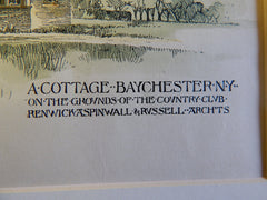 Cottage on grounds of Country Club, Baychester, NY, 1890, Original, Hand Colored