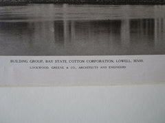 Bay State Cotton Corp., Lowell, MA, Lockwood, Greene & Co., 1923, Lithograph