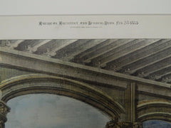 Grand Staircase of Francis I, Chateau de Blois, France, 1885, Original Plan