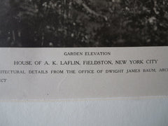A.K. Laflin House, Fieldston, NY, Dwight James Baum, 1924, Lithograph
