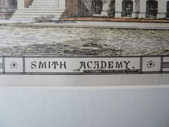 Smith Academy, Wash. Univ., St. Louis, MO, 1879, Original Plan. Thos. Young