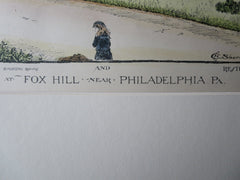 Cabin at Fox Hill, Philadelphia, PA, Original Plan. Theophilus P. Chandler
