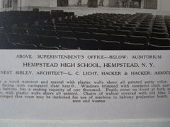 Hempstead High School Auditorium, Hempstead, NY, Ernest Sibley, 1923, Lithograph