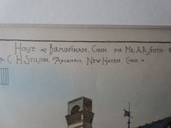 A.R. Smith House, Birmingham, CT, 1885, Original Plan, C.H. Stinton, Arch