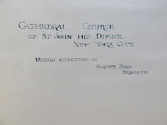 North Elevation, Cathedral Church of St. John the Divine, NY, 1890, Parfitt Bros