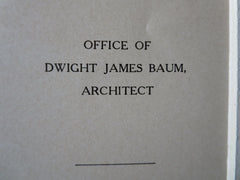 Office of Dwight James Baum, Architect, Riverdale, NY, 1924, Lithograph